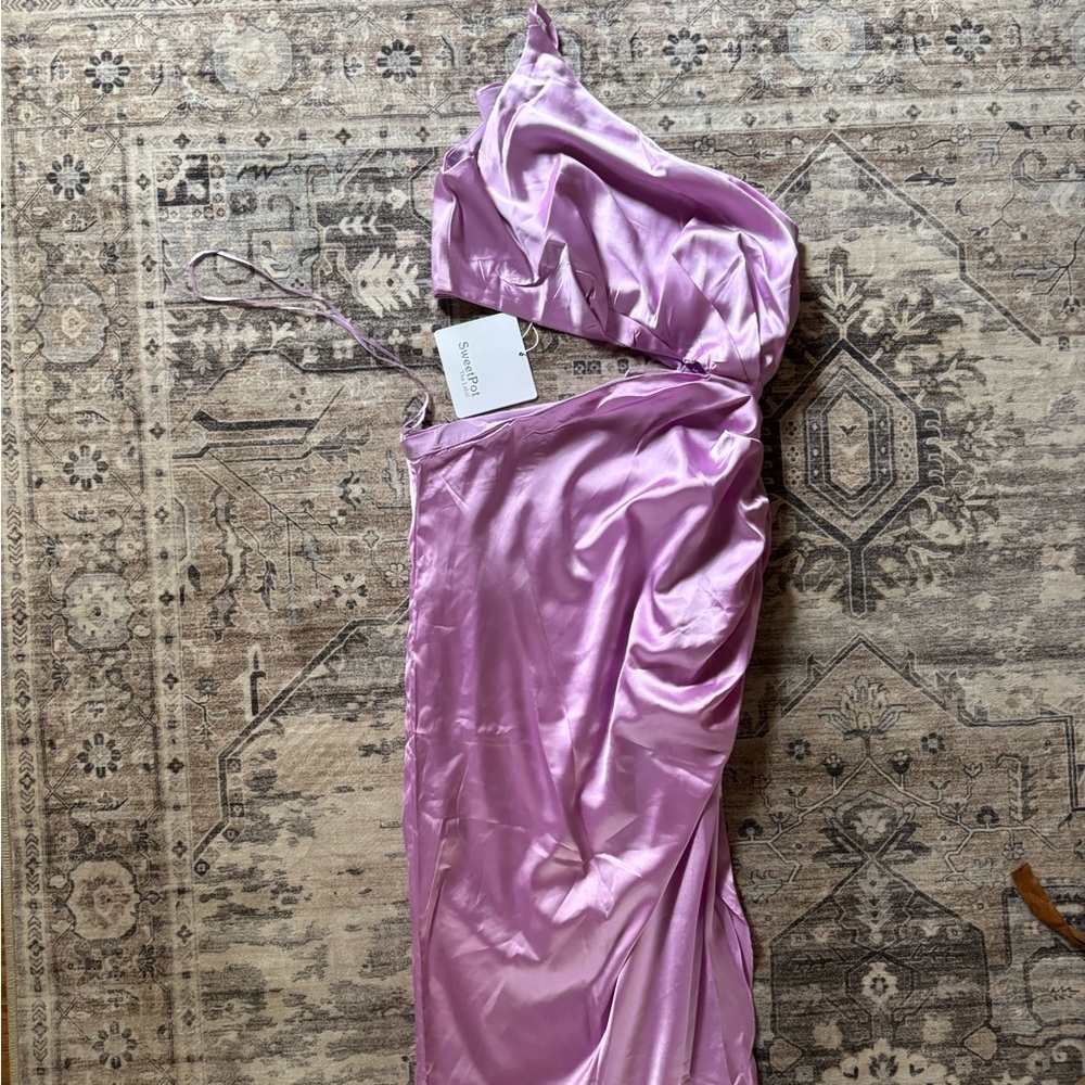 HELLOMOLLY PARTY CLUB MIDI DRESS PURPLE
